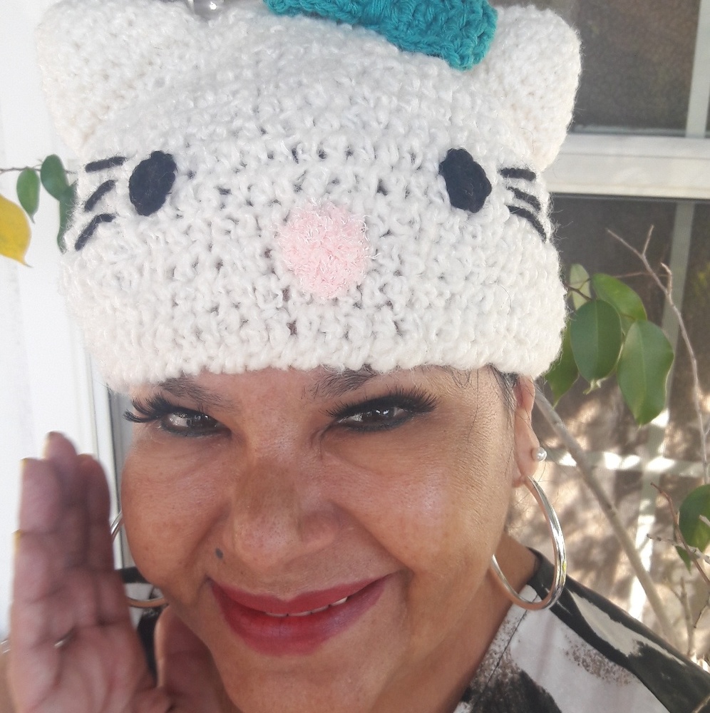 Handmade Hello Kitty Knit Hat